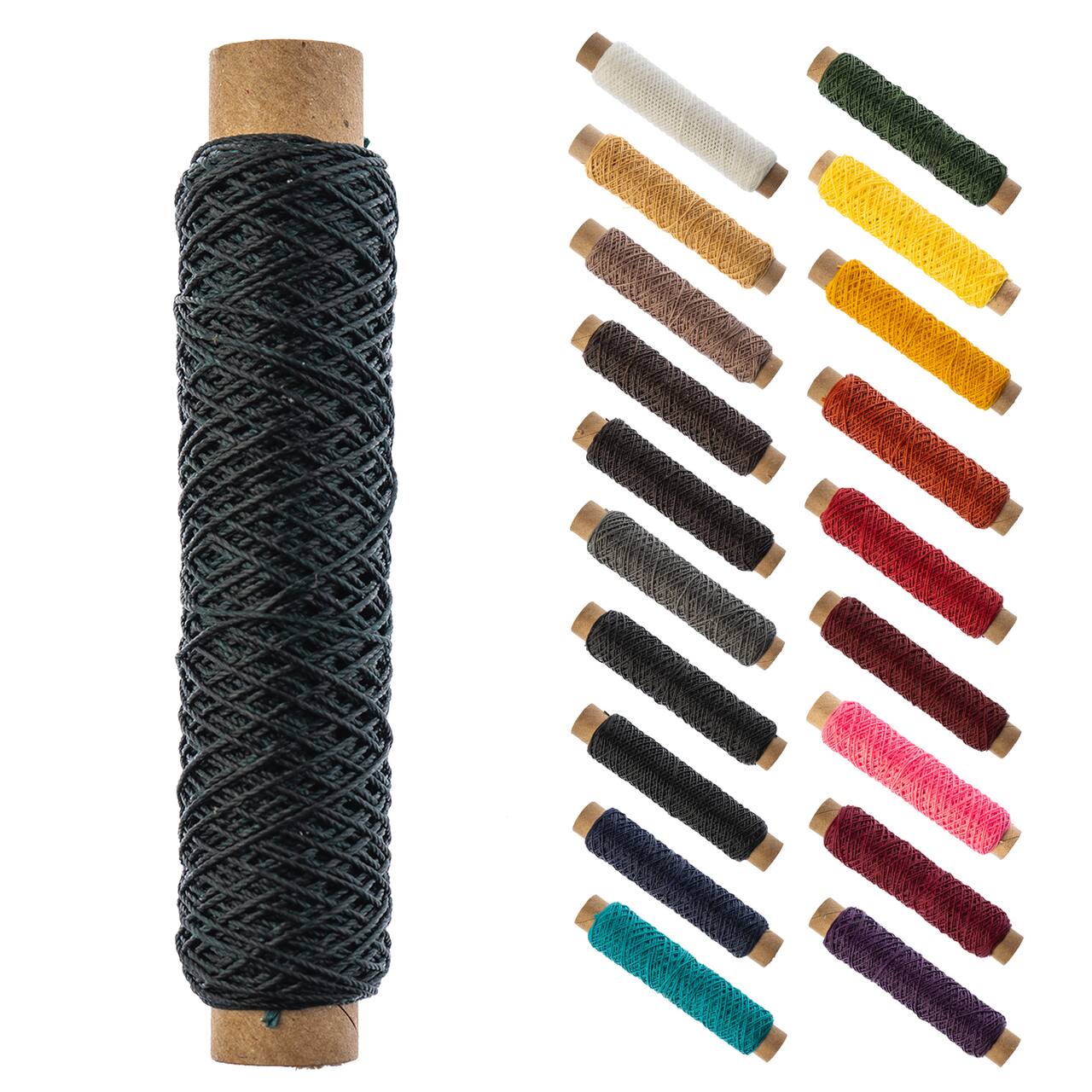 Gudebrod 0.018" 3 Ply Waxed Thread Bobbin, 75ft.